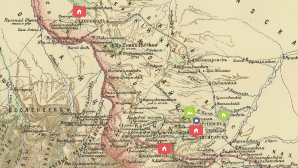 Краевая библиотека создала виртуальную карту Пушкинских мест Ставрополья