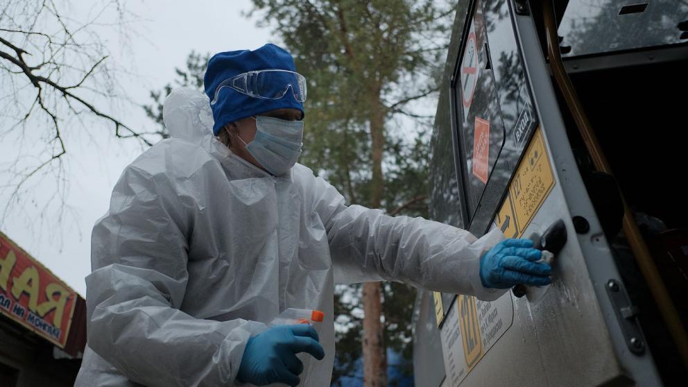 На Ставрополье продолжается дезинфекция общественного транспорта