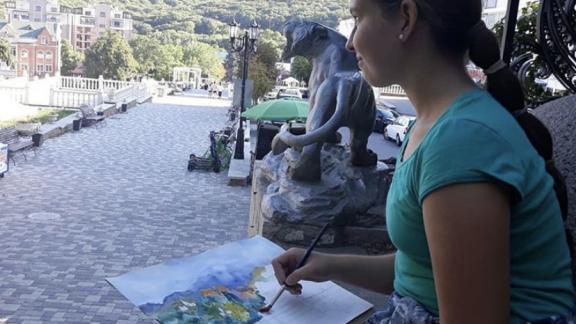 В Железноводске уроки по изобразительному искусству проходят на открытом воздухе