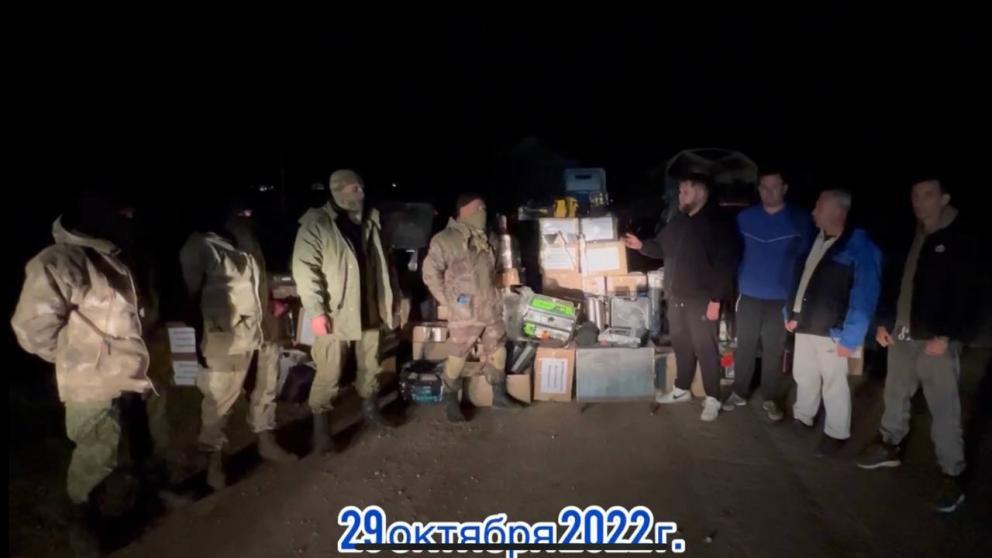 Мобилизованным жителям Шпаковского округа Ставрополья привезли гуманитарную помощь