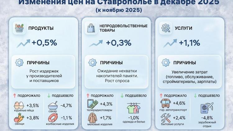 Что подорожало на ставропольских прилавках в декабре