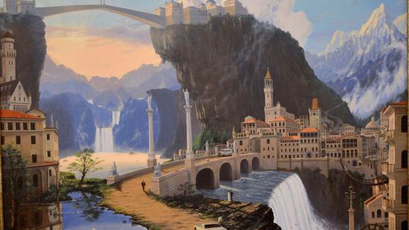 Художник Чингисхан Хасаев в Ставрополе представил фантазии и реальность в технике стаффаж