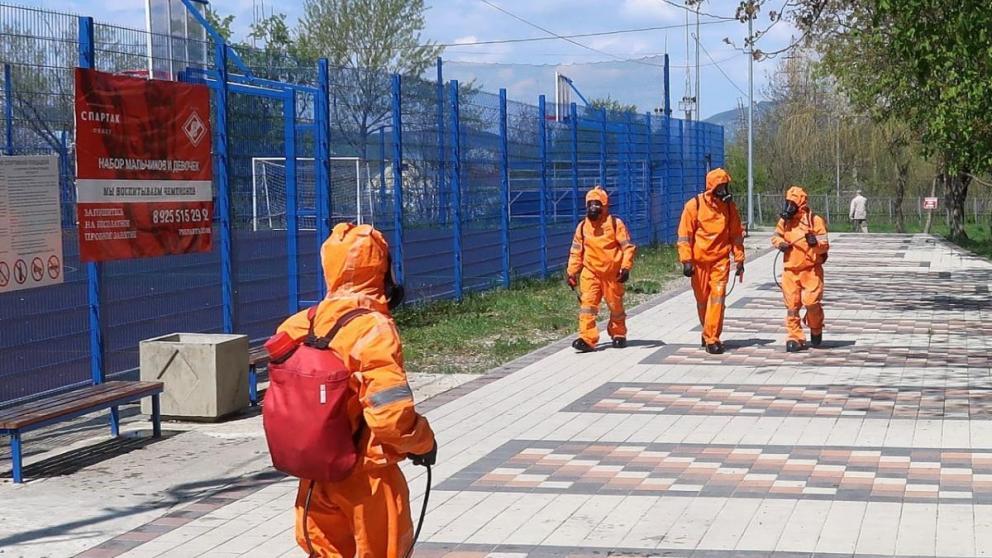 Тотальная дезинфекция прошла в Железноводске