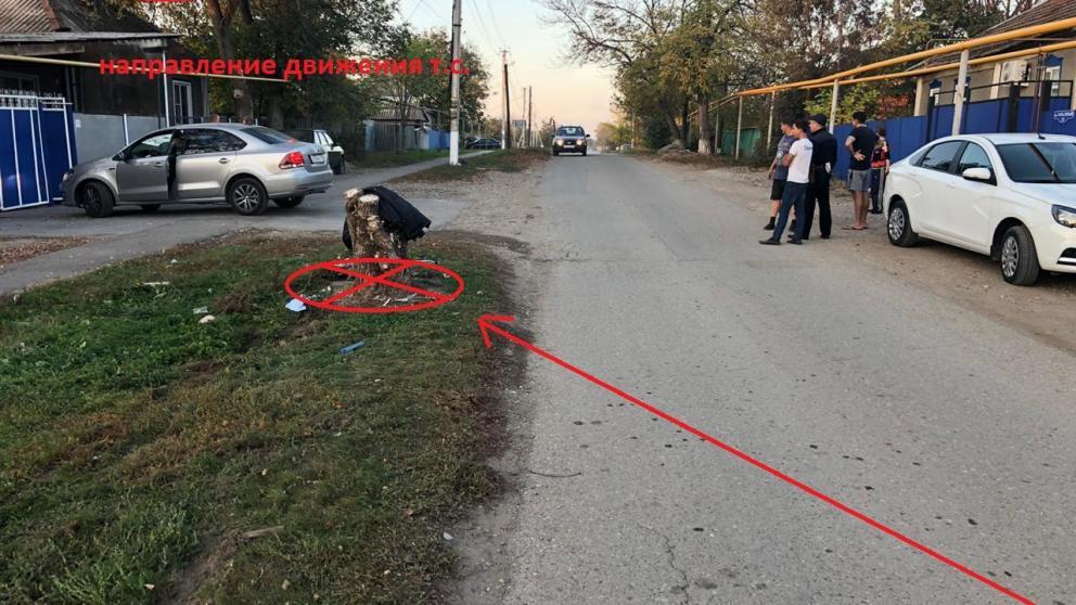 Пьяный водитель врезался в пень в станице Подгорной