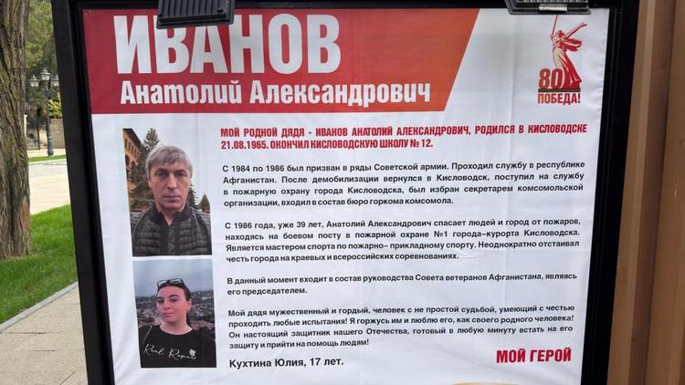 Фотовыставка о героях открылась в Кисловодске