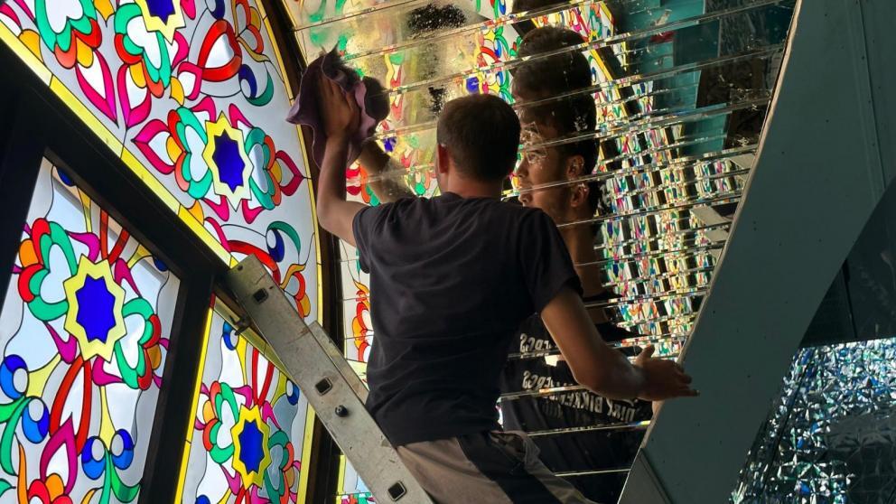 Пятигорская мечеть после субботника засияла своими уникальными зеркальными потолками