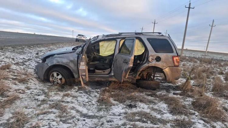 В Александровском округе водитель погиб при опрокидывании машины