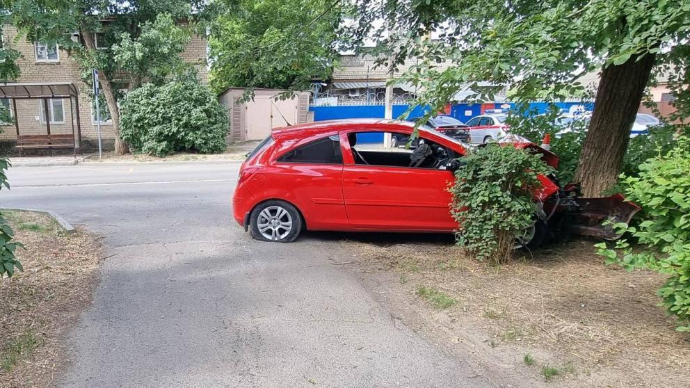 В Будённовске водитель врезалась в дерево