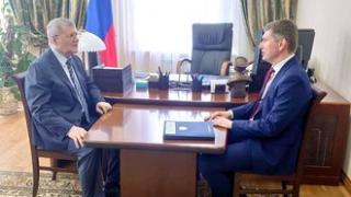 Юрий Чайка обсудил проблемы СКФО с министром экономического развития РФ Максимом Решетниковым