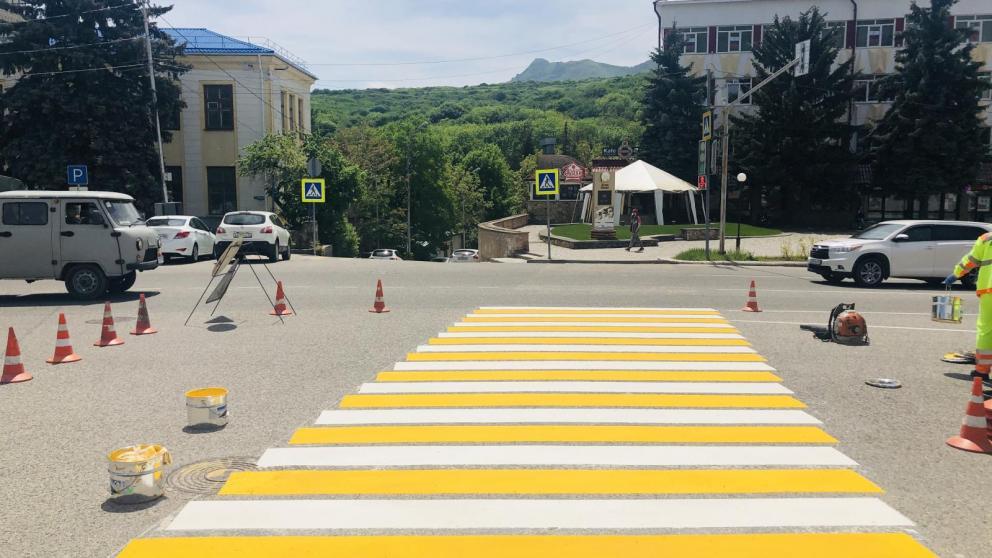 В Железноводске обновят 6,5 тысячи квадратных метров дорожной разметки