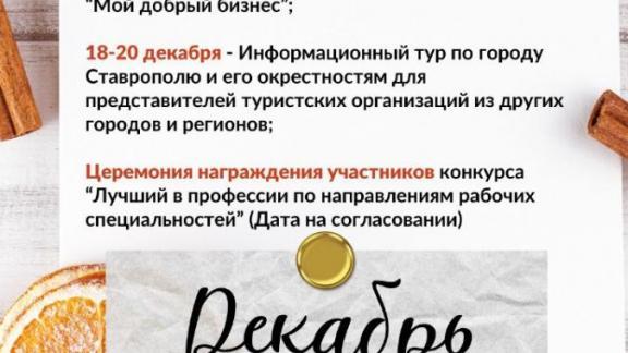 Бизнес-календарь мероприятий представили в Ставрополе