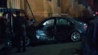 На центральной улице Ставрополя столкнулись «Infiniti» и «Mercedes»