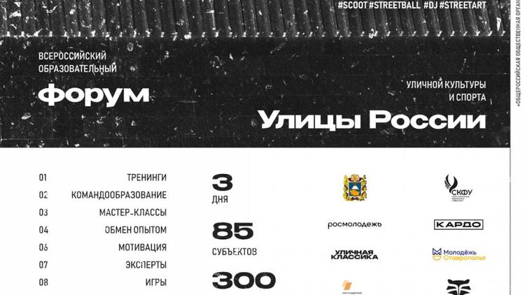 В Ставрополь на форум приедут лидеры уличной культуры и спорта