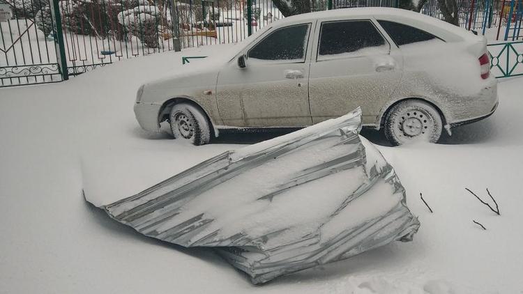 Человек пострадал при падении дерева на машину из-за сильного ветра в Ставрополе