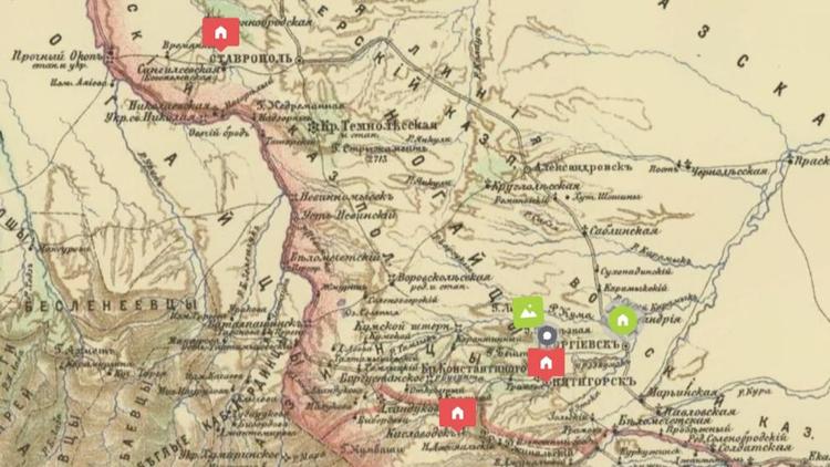 Краевая библиотека создала виртуальную карту Пушкинских мест Ставрополья