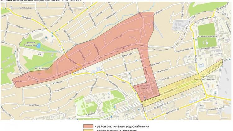 17 июля воду перекроют на центральных улицах Ставрополя