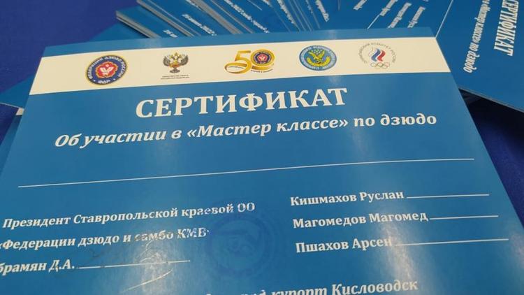 В Кисловодске Олимпийские призеры провели для ребят мастер-класс по дзюдо