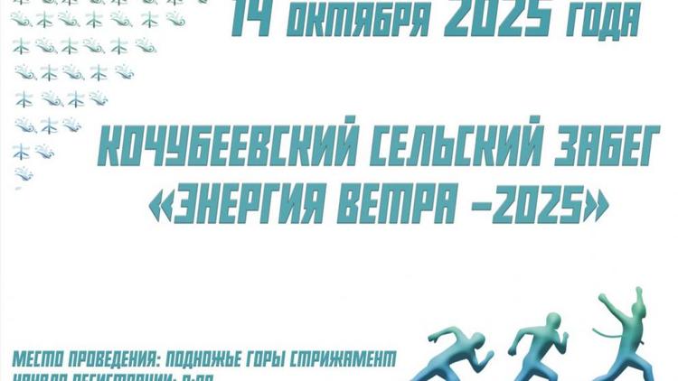 Тысяча человек примет участие в забеге «Энергия ветра - 2025» в Кочубеевском округе