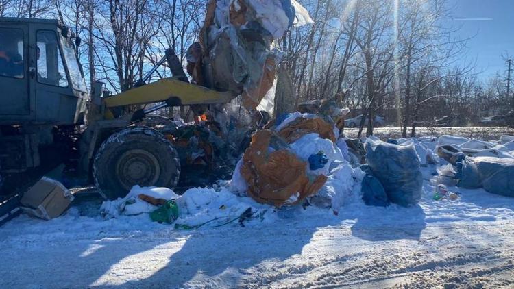 На Ставрополье расчистили несанкционированную свалку