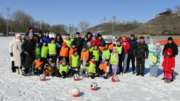 В Кировском округе Ставрополья прошла третья акция «Футбол на снегу»