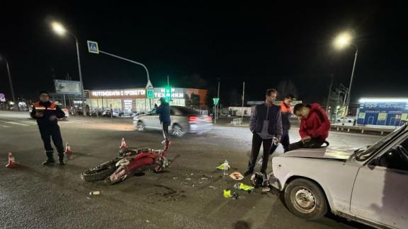 Мотоциклист пострадал в ДТП на Ставрополье