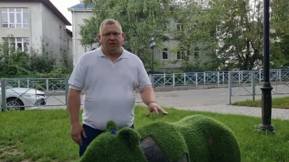 В Предгорном округе Ставрополья испортили декоративную фигуру медведя