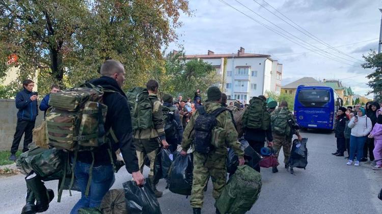Мобилизованных бойцов проводили в Предгорном округе Ставрополья