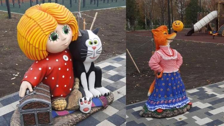 На Ставрополье в станичном парке появились герои популярных мультфильмов
