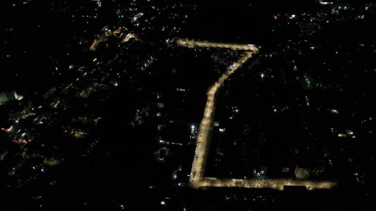Улицы в Железноводске зажгли в форме буквы «Z» в поддержку российских военных