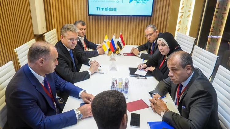 На полях ПМЭФ губернатор Ставрополья обсудил перспективы сотрудничества с делегацией из Египта