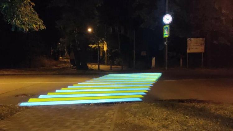 Ещё один проекционный пешеходный переход установили в Ставрополе