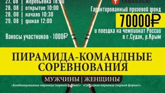 В Ставрополе пройдут соревнования по бильярду в командном парном зачете