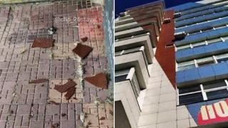 В Ставрополе ветер срывает плитку с домов