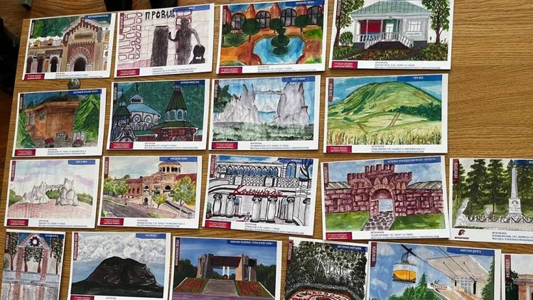 Ставропольские школьники создают открытки с видами Кавминвод