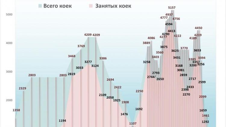 На Ставрополье свободными остаются 18 процентов ковидных коек