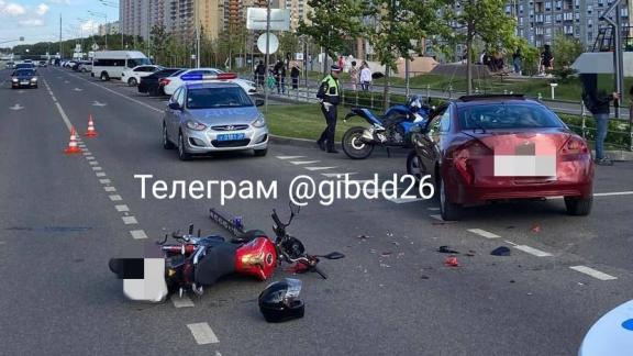 Экипировка защитила мотоциклистку от серьёзных травм в ДТП в Ставрополе