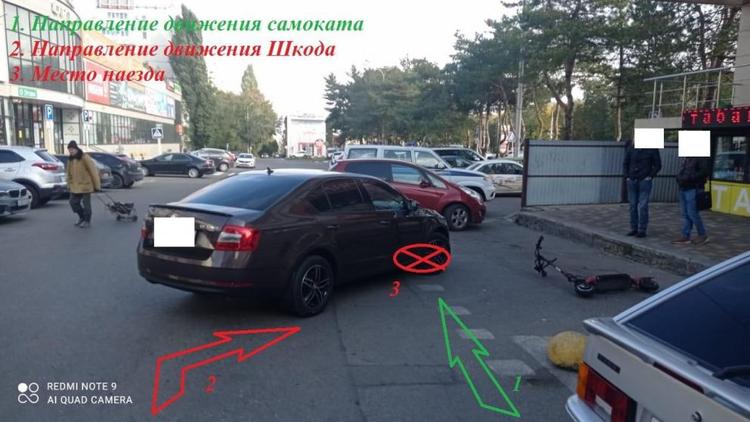 Иномарка сбила мужчину на электросамокате в Ставрополе