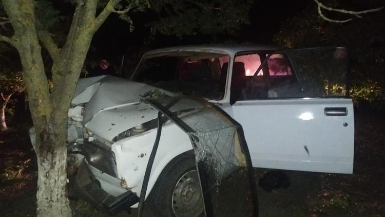 Водитель и подросток-пассажир пострадали при столкновении с деревом на Ставрополье