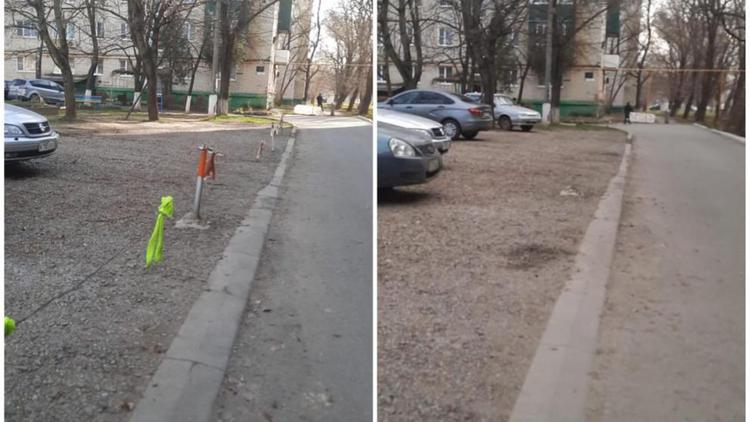 «Управляйка» в Невинномысске убрала незаконные ограждения парковочных мест