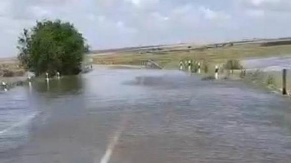 Подтопленная дорога в Туркменском округе Ставрополья будет закрыта около суток