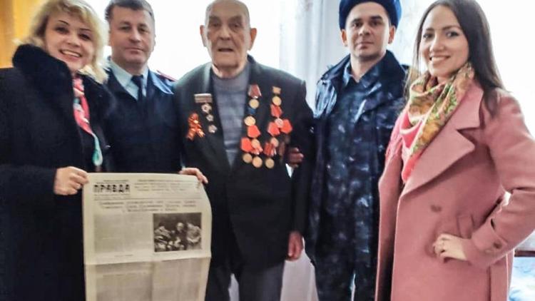 Росгвардейцы навестили ставропольского ветерана, побывавшего на Ялтинской конференции