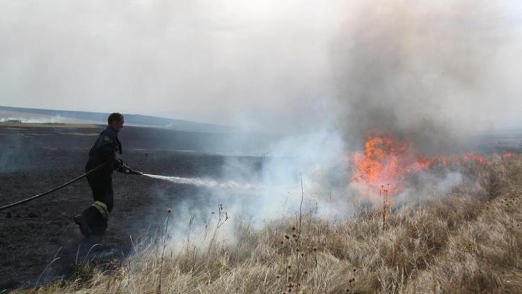 Крупный ландшафтный пожар ликвидирован в Андроповском районе