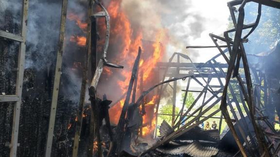 Пожар потушили на базе отдыха в Шпаковском округе Ставрополья