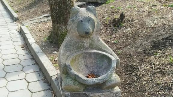 В Пятигорске сломанную скульптуру медведя починят и перенесут в Лазаревский сквер