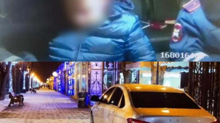 Водитель-нарушитель припарковался на тротуаре в Пятигорске для покупки кофе