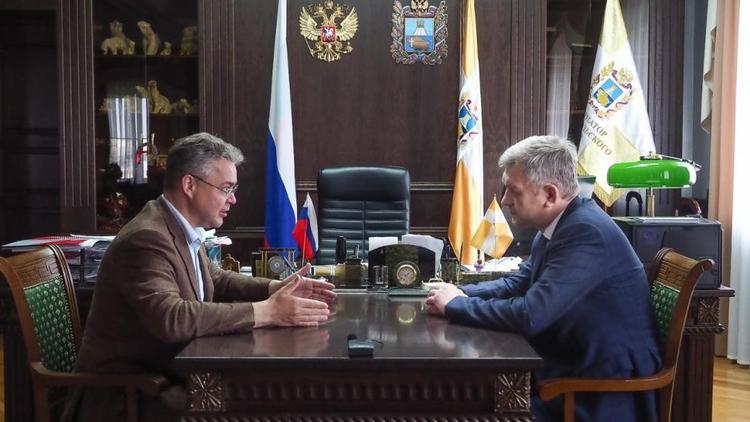 Глава Ставрополья встретился с кандидатом в депутаты Госдумы от «Единой России»