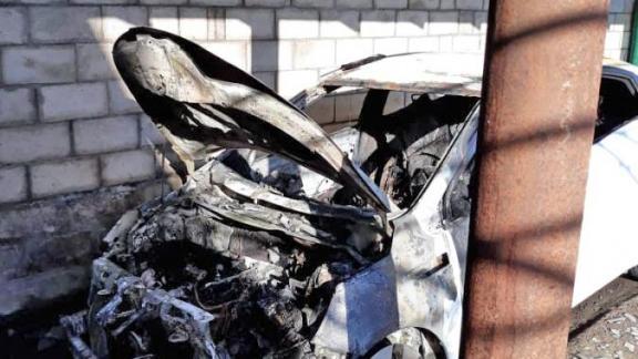 В Курском районе загорелся автомобиль