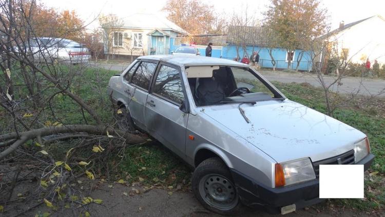 Пьяный водитель в Труновском районе влетел в столб и сбил дерево