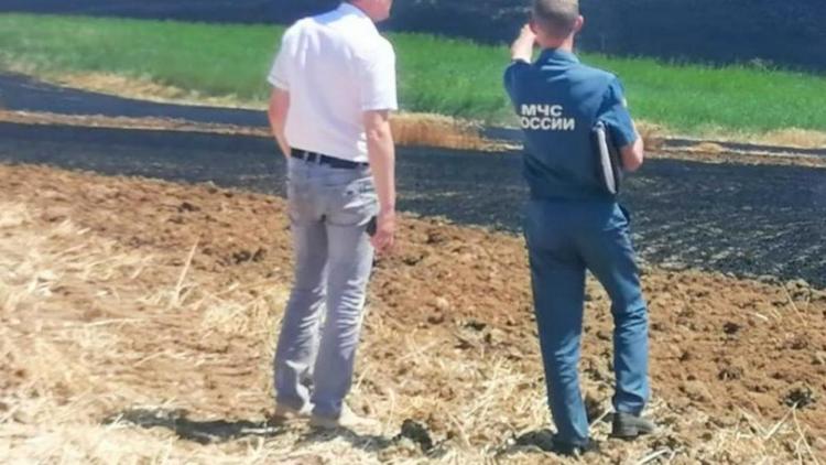 В Апанасенковском округе Ставрополья сгорело 20 гектаров пшеницы