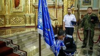 Воинское знамя терских казаков освятили в Ставрополе